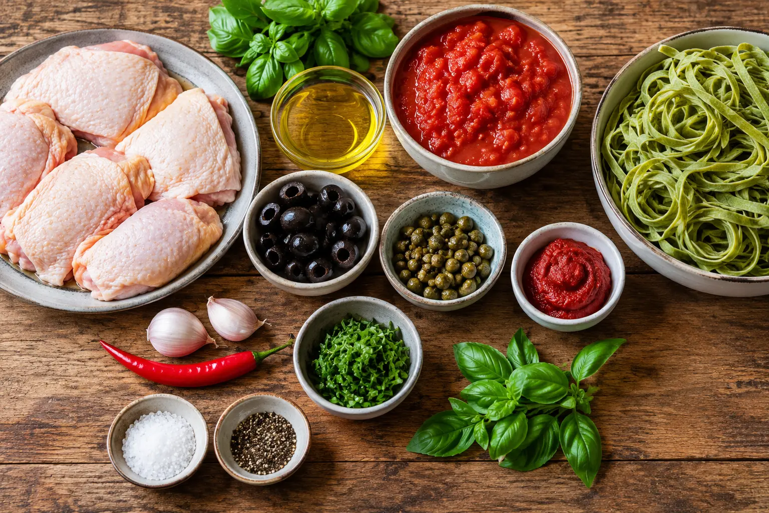 Delia Smith Chicken Puttanesca ingredients