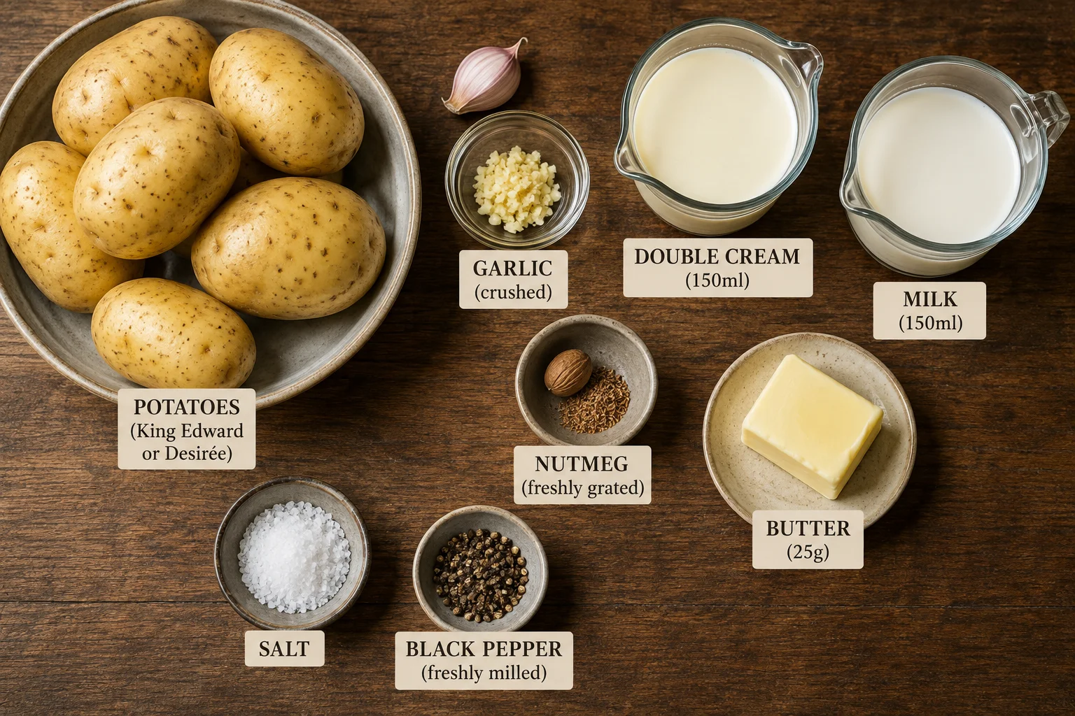 Delia Smith Dauphinoise Potatoes Ingredients
